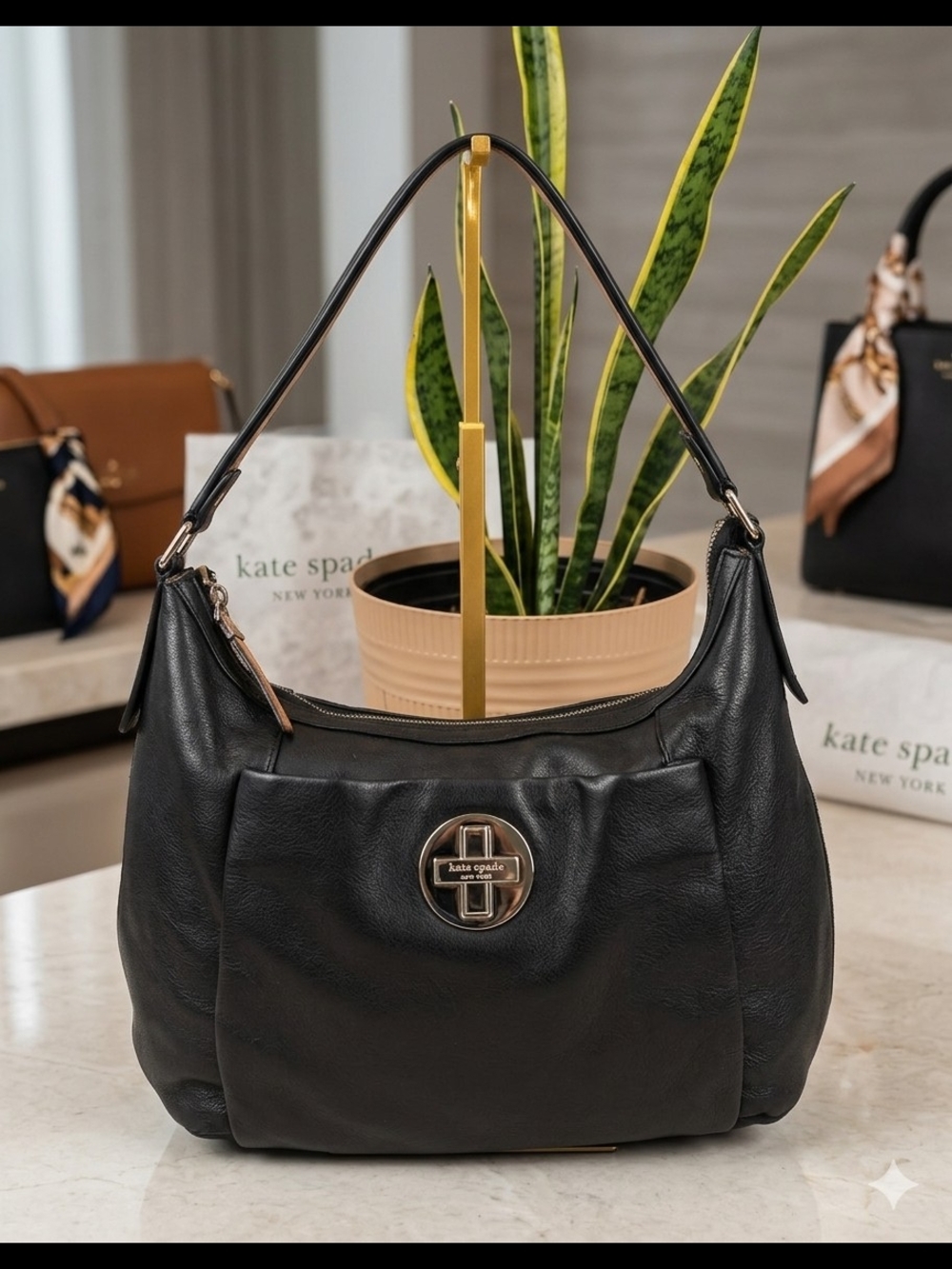 kate spade New York "Chrystie Street Jamie " Pebble Leather Hobo Bag
